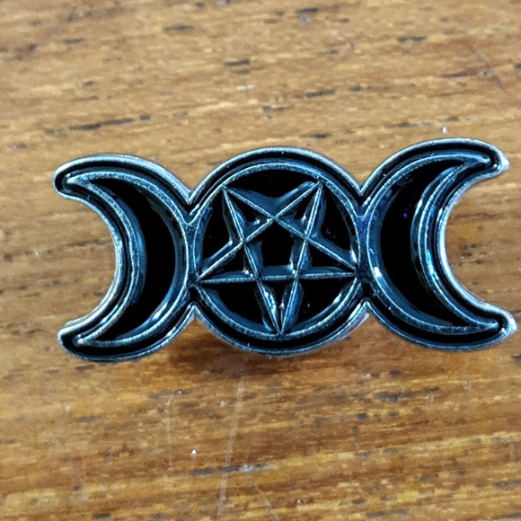 Accessories - Triple Moon Wiccan Witch Enamel Pin Badge Accessories - Triple Moon Wiccan Witch Enamel Pin Badge